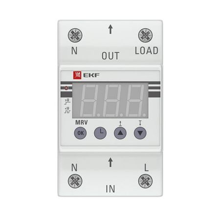 Реле напряжения EKF PROxima 230 В 40 А тип AC с дисплеем (MRV-40A)