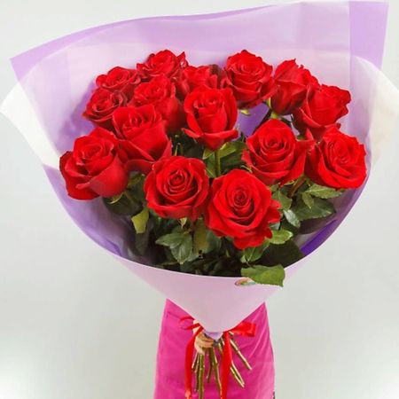 Букет живых цветов МИР ЦВЕТОВ Букет из 15 Премиум роз искусственные пионы wqnjin шелк 1 букет 45 см