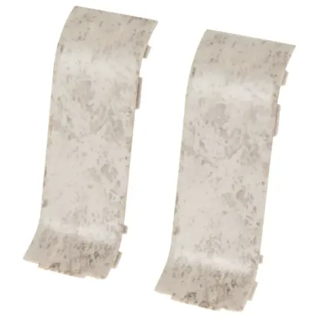 Соединитель для плинтуса «Пепельный», высота 58 мм, 2 шт.