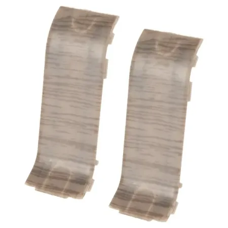 Соединитель для плинтуса «Дуб Ширин», высота 58 мм, 2 шт.