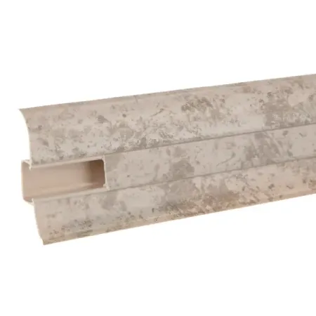 Плинтус напольный ПВХ цвет пепельный 220x23x58 мм