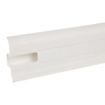 Плинтус напольный ПВХ цвет белый 220x23x58 мм