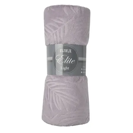 Плед Листья 150x200 см полиэстер цвет сиреневый искусственные шелковые листья для декора