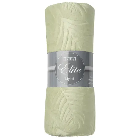 Плед Листья 150x200 см полиэстер цвет зеленый армфвалер бархатный   для дивана полиэстер