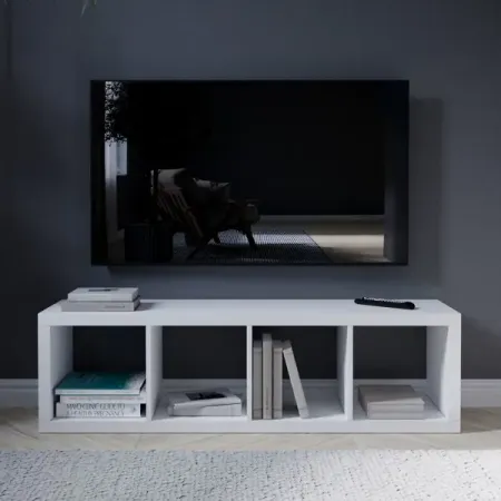 Стеллаж Тамбурат 4 секции KONSENSA 40.4x143.7x31.7 см ЛДСП цвет белый