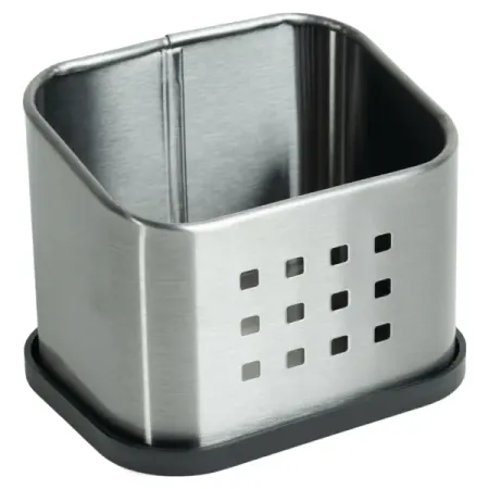 Подставка для губки настольная 11x8.5x8.5 см нержавеющая сталь цвет серый