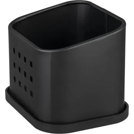 Подставка для губки настольная 11x8.5x8.5 см металл цвет черный