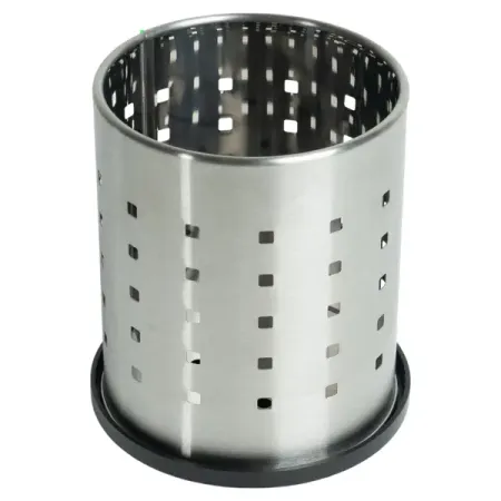 Подставка для приборов 1 отсек Two Dolfins 12х11х13.5 см металл цвет серый