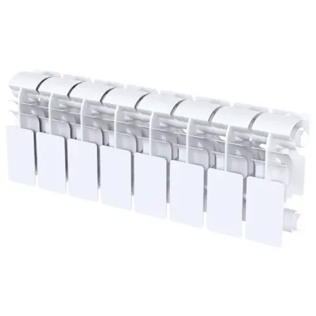 Радиатор секционный Le Heat Bimetal 200/100 8 секций боковое подключение биметалл белый