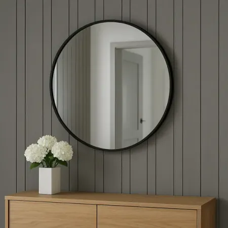 Зеркало декоративное круглое D60 см металл цвет черный круглый ковёр для спальни