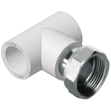 Тройник комбинированный с накидной гайкой Политэк 25x1