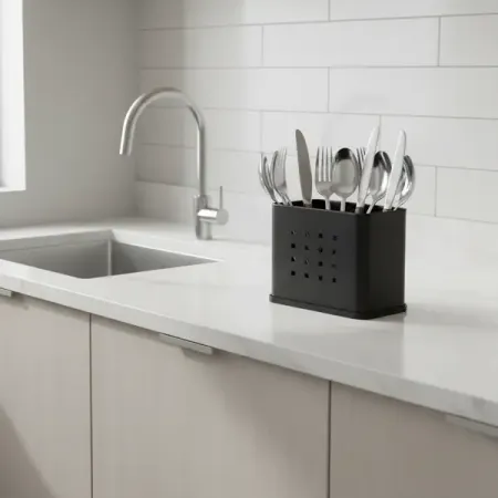 Лоток для столовых приборов 1 отсек Two Dolfins 16.3х13.5х9.5 см металл цвет черный столовых приборов disney холодное сердце