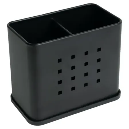 Лоток для столовых приборов 1 отсек Two Dolfins 16.3х13.5х9.5 см металл цвет черный