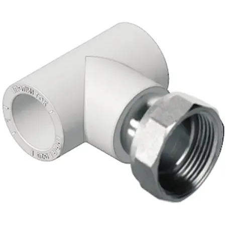 Тройник комбинированный с накидной гайкой Политэк 3/4