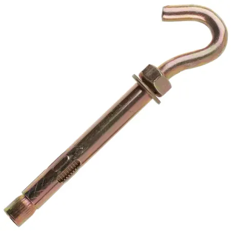 Анкер с крюком 12x130 мм мебельные гайки из цинкового сплава с деревянной вставкой m4 m5 m6 m8 m10