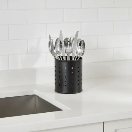 Подставка для приборов 1 отсек Two Dolfins 11х11х13 см металл цвет черный сердечная керамическая подставка для ложки tpxckz