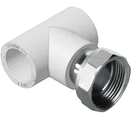 Тройник комбинированный с накидной гайкой Политэк 25x3/4