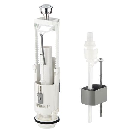 Арматура для унитаза Siamp Brio нижний подвод 1/2 кнопка пластик хром (10017248)