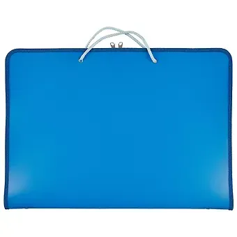 Папка на молнии, синяя, А3