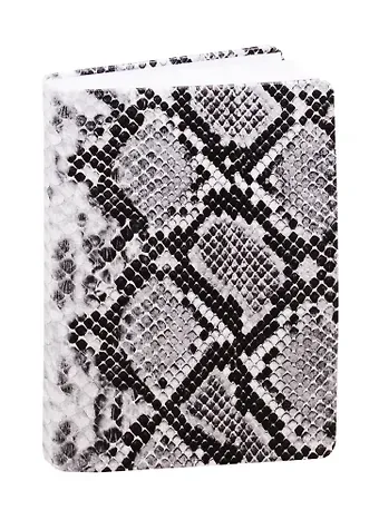 Ежедневник недат. А5 160л Snake серый, иск.кожа, интегр.переплет, обл.кожа змеи, ляссе