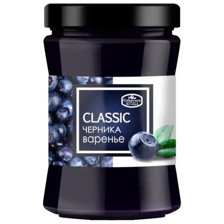 Варенье BioNergy Сибирская ягода черничное стеклянная банка 300 г