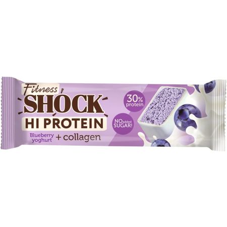 Батончик FitnesShock глазированный черничный десерт 40 г