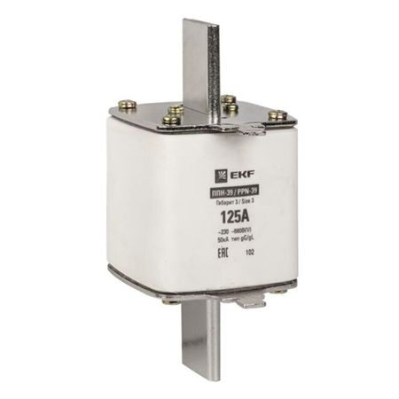 Вставка плавкая EKF ППН-39 125А 50 кА 660 В (fus-39/630/125)