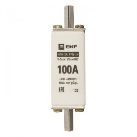 Вставка плавкая EKF ППН-33 100А 50 кА 660 В (fus-33/100)