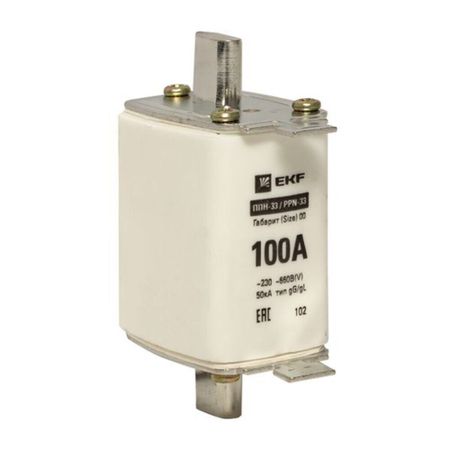Вставка плавкая EKF ППН-33 100А 50 кА 660 В (fus-33/160/100)