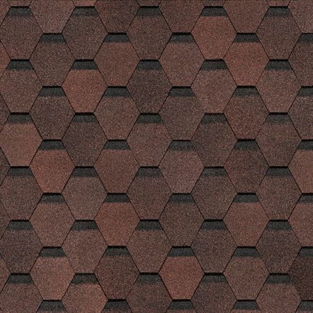 Черепица гибкая Docke Eurasia Шестигранник коричневая 3 кв.м