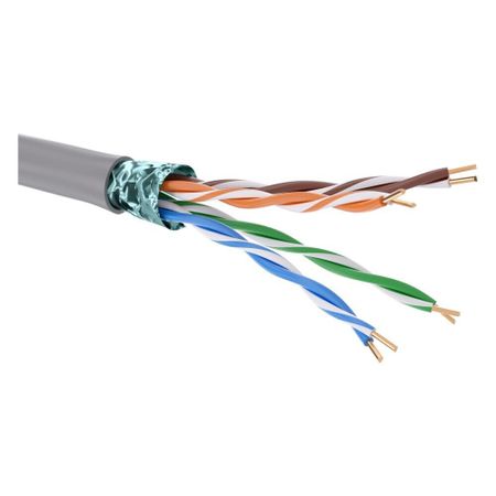 Интернет-кабель (витая пара) F/UTP CAT5е 4х2х0,51 мм экранированный DKC серый (305 м)
