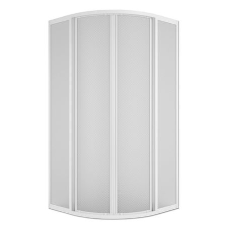 Душевой уголок Plastic Line City Relax белый 90х90х177 см полукруг полистирол 2 мм (ШПS_016725)