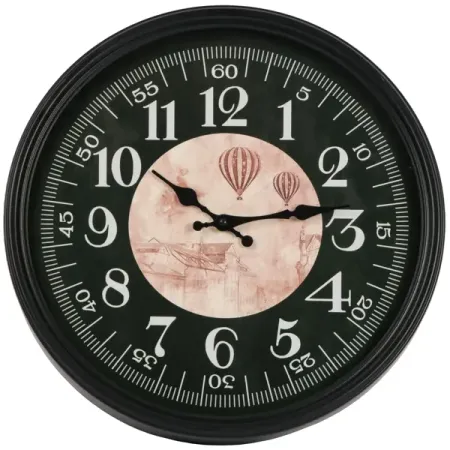 Часы настенные Air Ball круг МДФ цвет черный бесшумные ø40 см