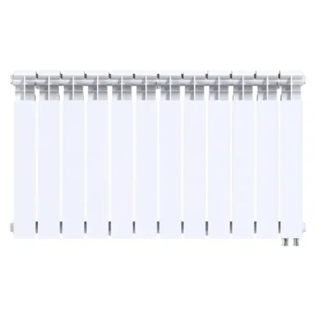 Радиатор секционный Le Heat Bimetal 500/100 12 секций нижнее подключение биметалл белый