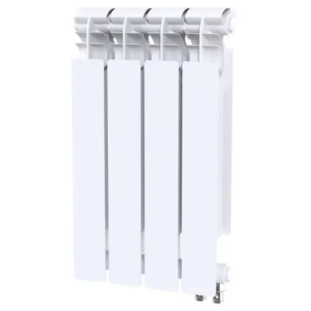 Радиатор секционный Le Heat Bimetal 500/100 4 секций нижнее подключение биметалл белый