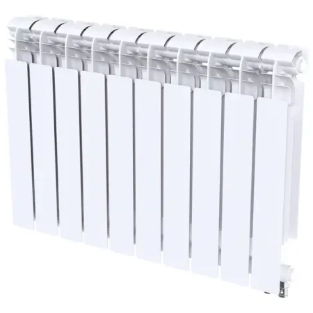 Радиатор секционный Le Heat Bimetal 500/100 10 секций нижнее подключение биметалл белый