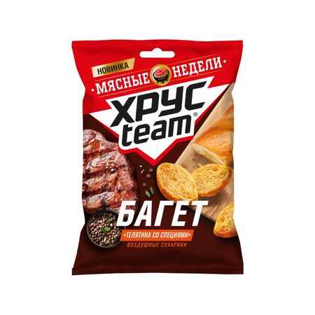 Сухарики Хрусteam багет телятина со специями 60 г