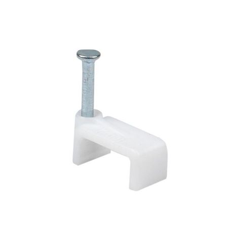 Скобы для крепления кабеля плоские EKF PROxima 12 мм полипропиленовые белые (50 шт.) (plcn-ss-12) скоба для крепления кабеля d9мм нейлон 30шт