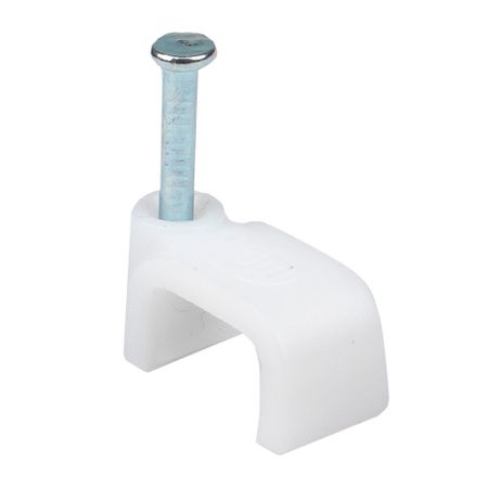 Скобы для крепления кабеля плоские EKF PROxima 9 мм полипропиленовые белые (50 шт.) (plcn-ss-9)