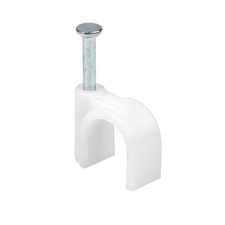 Скобы для крепления кабеля круглые EKF PROxima 16 мм полипропиленовые белые (50 шт.) (plcn-sr-16)