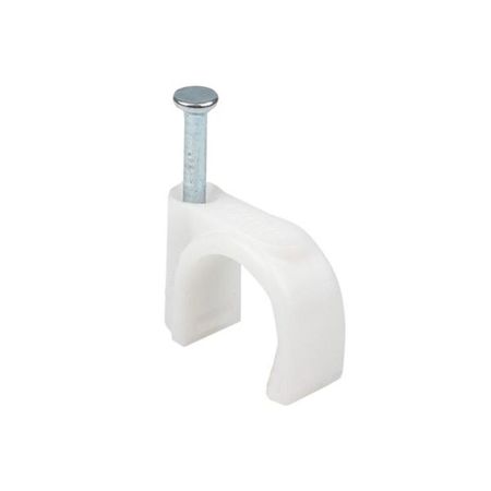 Скобы для крепления кабеля круглые EKF PROxima 20 мм полипропиленовые белые (50 шт.) (plcn-sr-20)