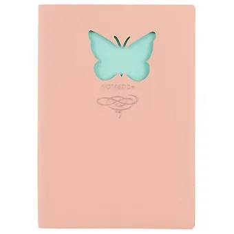 Книга для записей «Butterfly», розовая, 80 листов, А6+