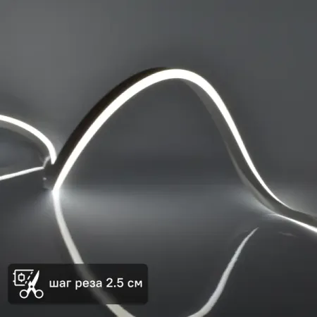 Светодиодная лента Uniel SMD2835 12В 6 мм 5м 9 Вт/м 120диод/м 60 лм/м IP67 6500 К холодный белый свет ltech трансформатор освещения 150вт