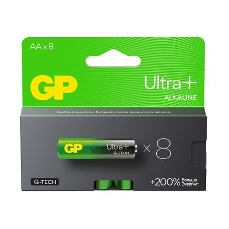 Батарейка GP Batteries Ultra+ Алкалин AA пальчиковая LR6 1,5 В (8 шт.) (GP 15AUPA21-2CRB8) михаил анатольевич райтман информационная безопасность для пользователя правила самозащиты в интернете