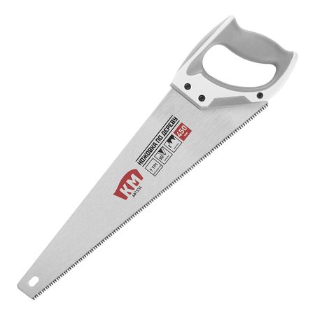 Ножовка по дереву КМ 450 мм 7 зуб/дюйм крупный зуб псалтирь крупный шрифт