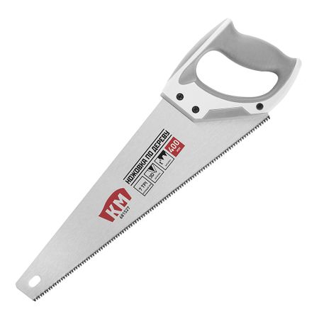 Ножовка по дереву КМ 400 мм 7 зуб/дюйм крупный зуб псалтирь крупный шрифт