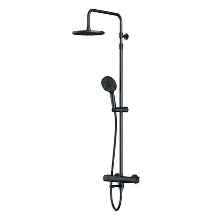Душевая система AM.PM X-Joy с верхним душем с лейкой с изливом черная (F0785A522) электроводонагреватель эвбо 17л с ручной регулировкой температуры