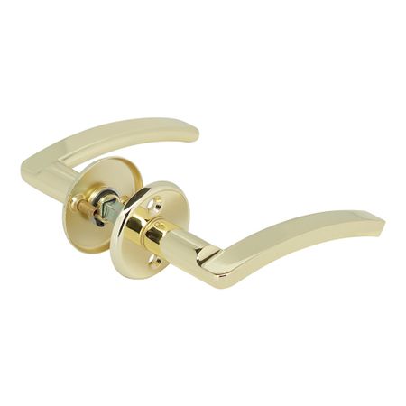 Ручка дверная ZIH01-PB для замка 2014/2018 круглая розетка золото