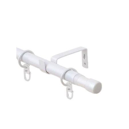 Карниз настенный металлический однорядный раздвижной Телескоп 160-300 см d16/19 мм белый (170.595) настраиваемый супер бесшумный карниз для dooya a ok tuya мотор для штор электрическая система карнизов для умного дома
