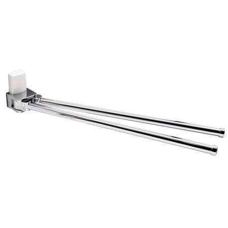 Полотенцедержатель WasserKraft Leine K-5000 White 430 мм двойной поворотный на шуруп пластик/металл хром (K-5031W)